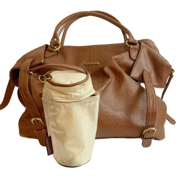 Timi & Leslie Charlie Baby Bag Cinnamon Brown Oversized Large Luxury Bottle Bag - Picture 11 of 15